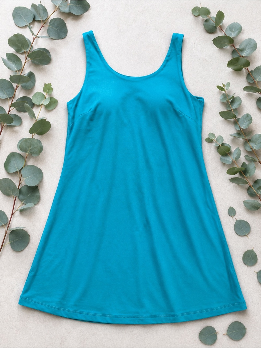 Ideology Teal Athletic Dress Romper with Built In Shorts Medium